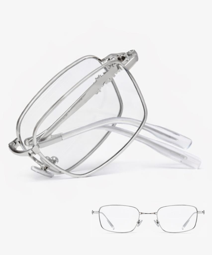 Likkeullou Rc Stainless Steel Amon F Folder Glasses Silver