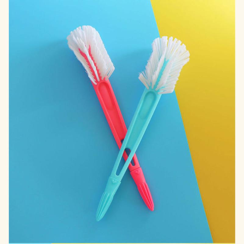 1Pcs Kitchen Accessories Long Handle Baby Bottle Brush Pot Cleaning Brush Water Bottle Back Brush Long Handle Dish Brush