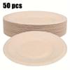 50pcs 8 Inch Disposable Round Dinner Plate Set for Wedding Dessert and Appetizer