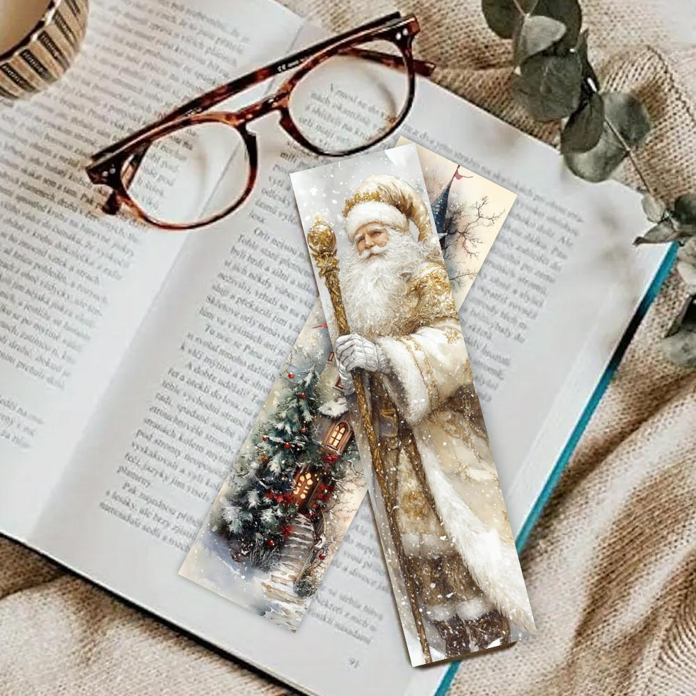 32pcs, Golden Christmas Bookmark, Back to School Season, Retro Festival, Teacher's Day, Suitable for Readers and Birthday Gifts.