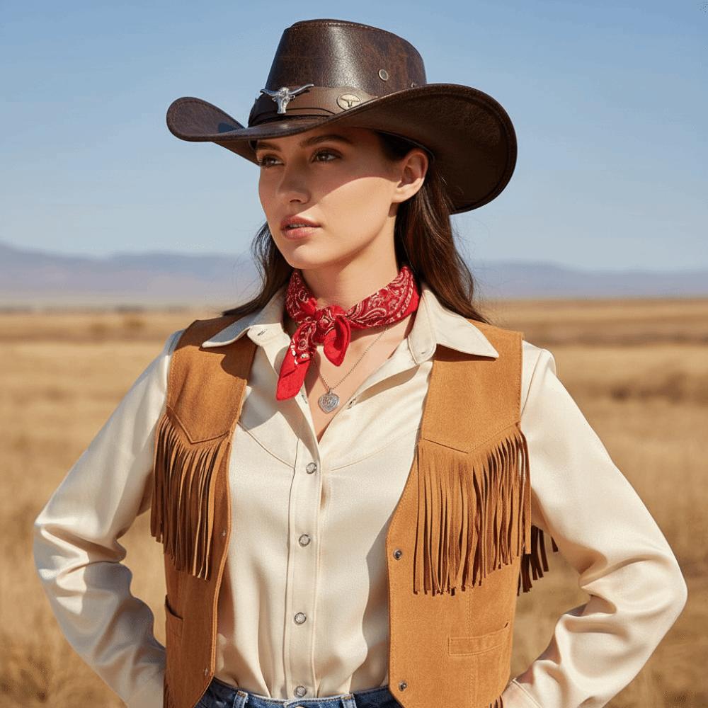 Vintage Kunstleder Cowboyhut Retro Breiter Rand Sonnenhut Western Cowboyhut Für Männer Frauen Unisex