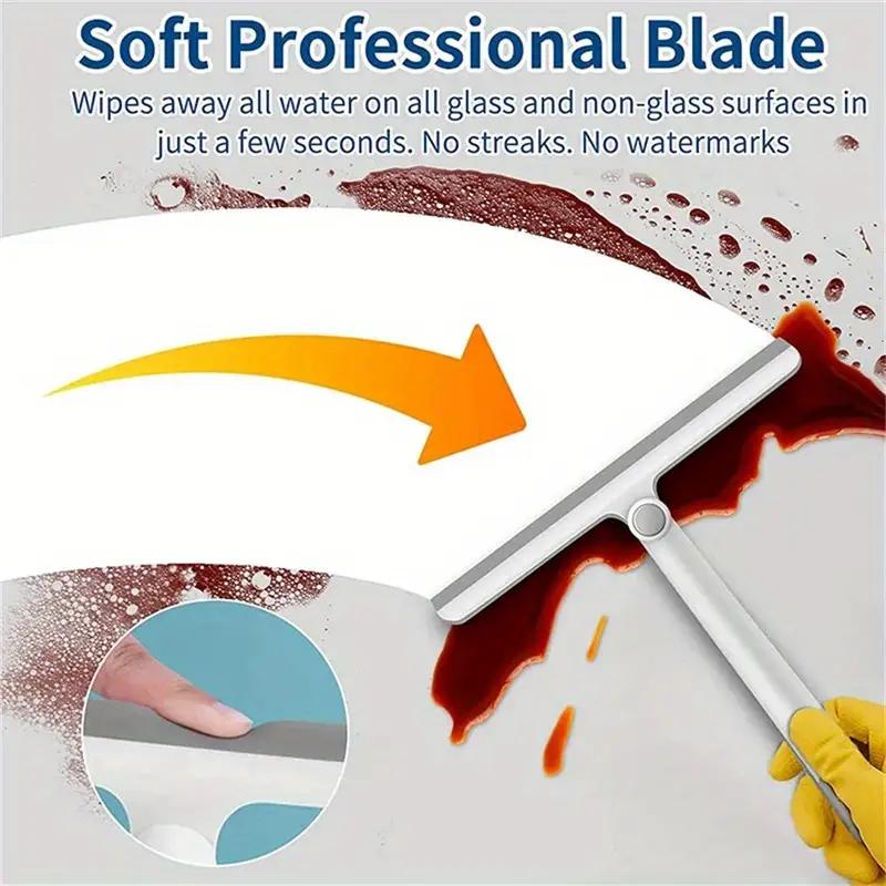 1 PZ Raschietto Doccia in Silicone Pulitore Bagni Tergipavimento Multiuso Pulizia Vetri Pavimento Finestre Strumento di Pulizia Domestico Tergivetro Acqua