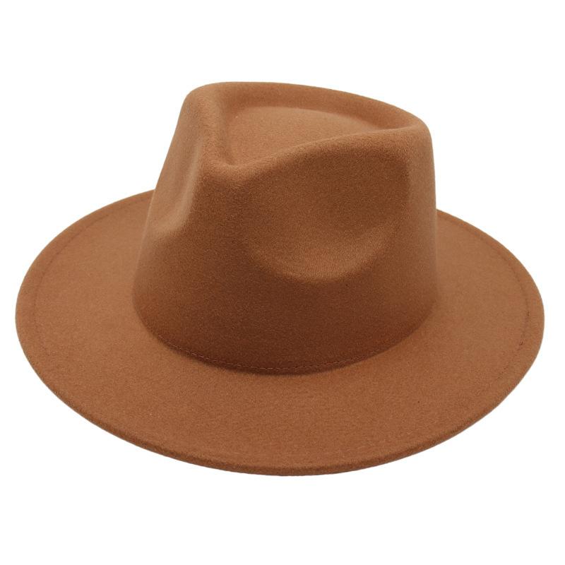 Zylinder Einfarbig Jazzhut Herren- und Damenfilzhut Retro-Hut Plüschhut Wollhut