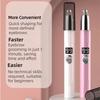 Digital Display Eyebrow Hair Remover Rechargeable Facial Hair Trimmer  Eyebrow Trimming
