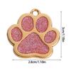 Haustierhalsband Blingbling Anhänger für Hunde Katzen Tierpfotenabdruck Anhänger mit Glitzer Mehrfarbig