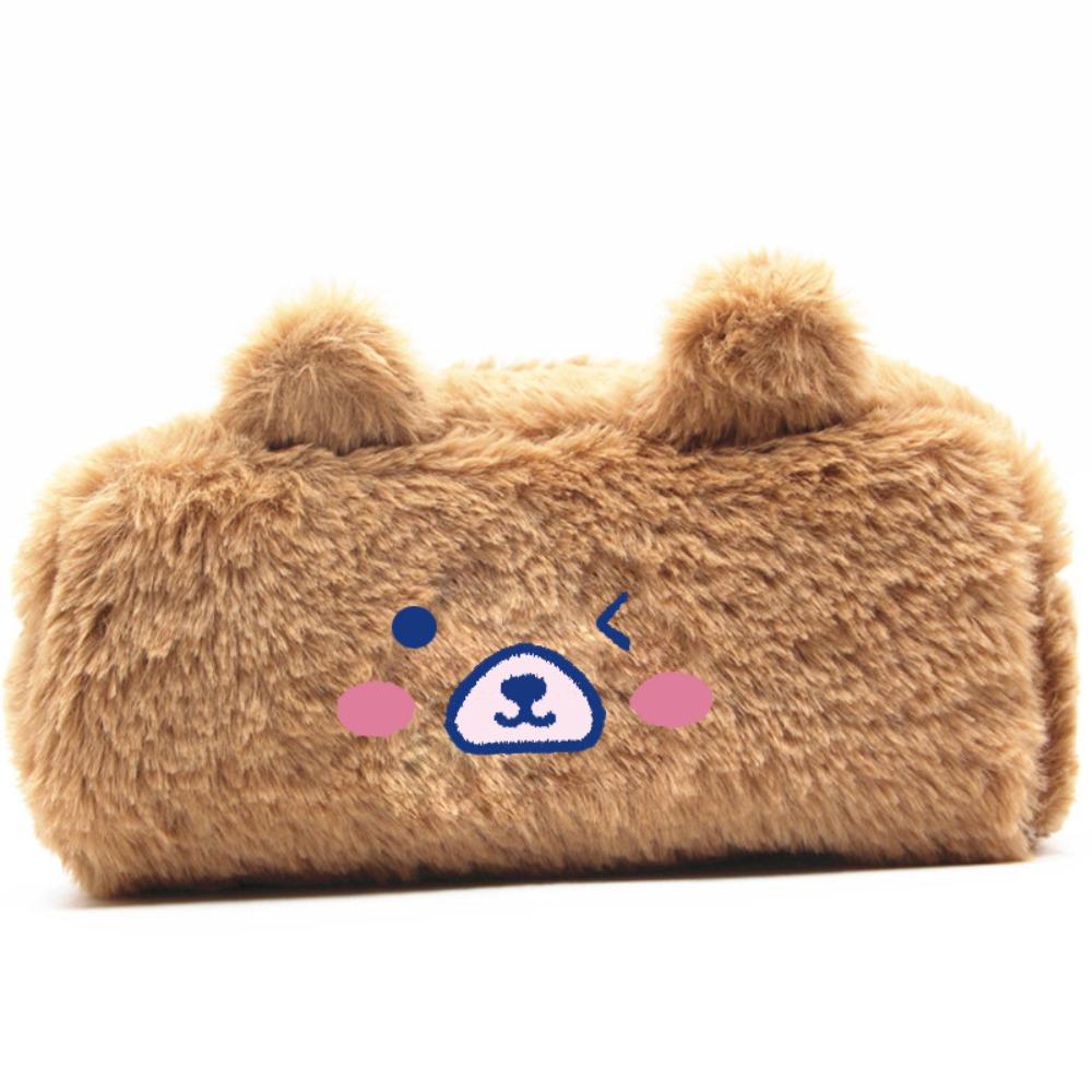 Soft Storage Bag Plush Large Capacity Student Stationery Box Cute Pencil Case