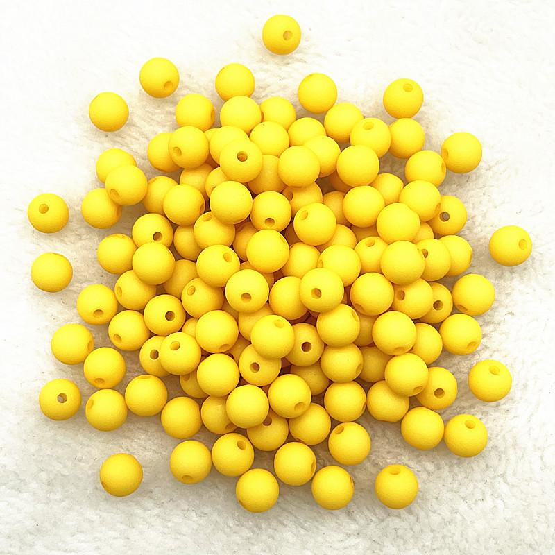 New 4mm/6mm/8mm Round Acrylic Matte Beads Loose Spacer Beads for Jewelry Making DIY Handmade Bracelets Accessory