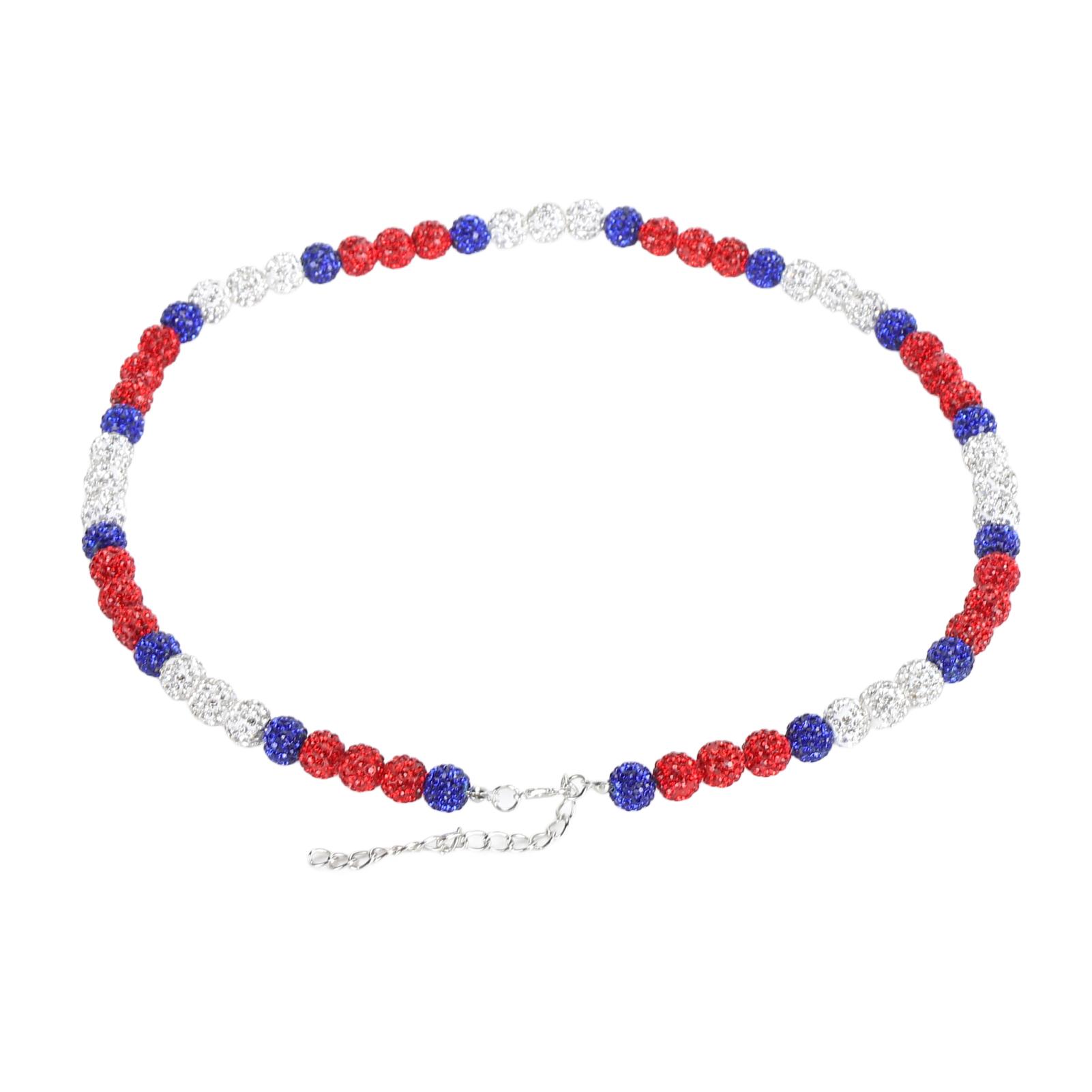 

Бейсбольное ожерелье со стразами, унисекс, вдохновленное бейсболистом, красочное ожерелье из бусин для бейсбола