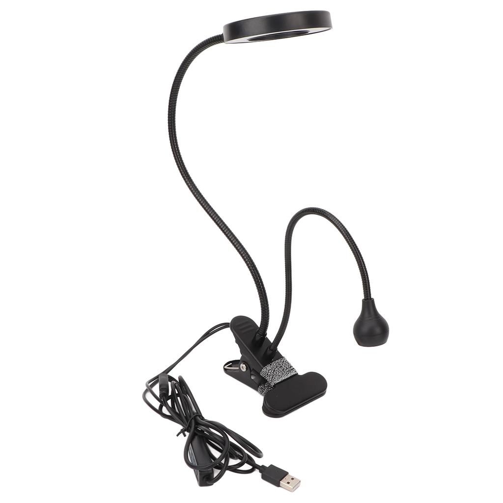 2 In 1 Gooseneck Curing Lamp USB Interface Adjustable Bendable UV Nail Lighting Lamp for Manicure