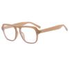 Retro Black Frame Glasses Women'S Trend Single Beam Thin Sunglasses Men'S Plain Flat Glasses