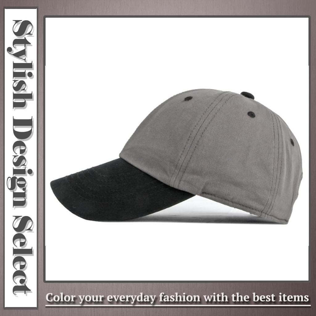 One Limitation CP421 Cap with Simple and Solid Casual for Men and Women (Black) Two-Tone Brim, Stylish, Color,