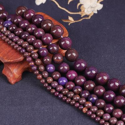 Natürliche Zijin Stein 4/6/8/10/12MM Runde Lose Perlen Für Schmuck Machen DIY armband Halskette Zubehör