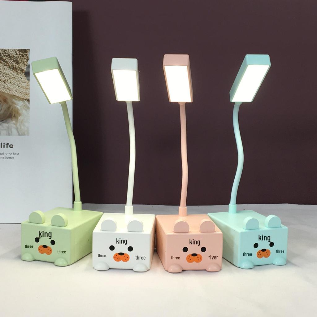 Creative Cartoon LED Foldable Table Lamp - USB Rechargeable Eye-Protecting Book Light