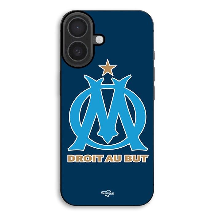 Coque de téléphone - MANIACASE - iPhone 17 - Logo OM Olympique de Marseille - Silicone TPU - Souple