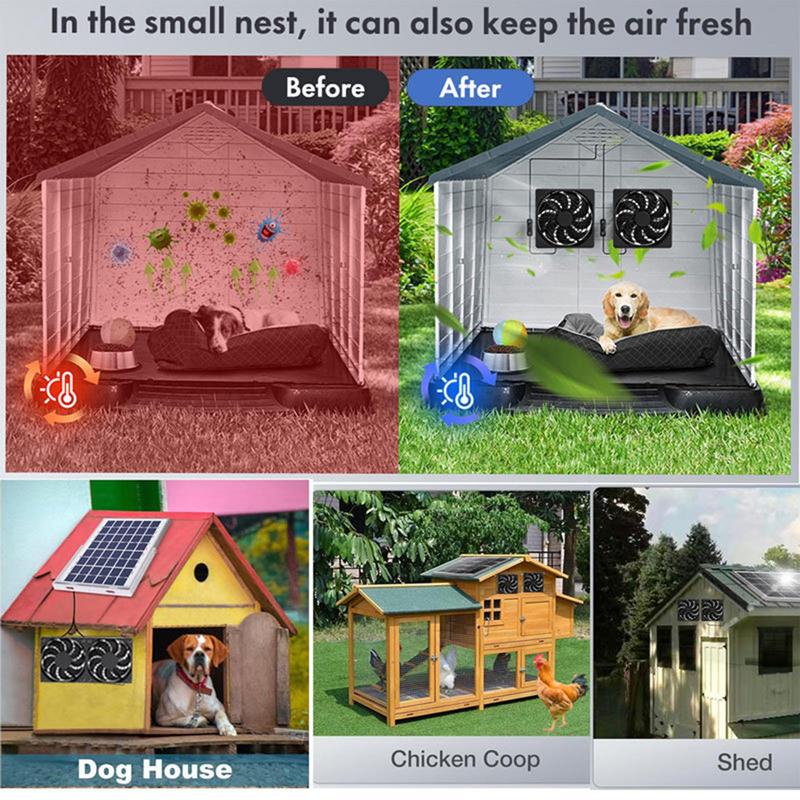 Solar Powered Fan Silent Greenhouse Fan 50W Exhaust Fan Solar Powered Outdoor Fan for Yacht, RV, Kitchen, Cabin, Chimneys