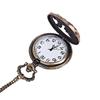 Retro Bronze Dog Quartz Pocket Watch with Necklace Chain Women Mens Cool Pendant Clock Classic Quartz Pocket Watches