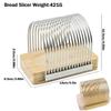 High Hardness Kitchen Slicer With Fixed Base For Uniform Toast Cutting Wooden Seat Toast Slicer