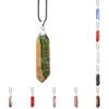 Hexagon Natural Stone Necklace With Crystal Bullet Pendant For Wear Fashion