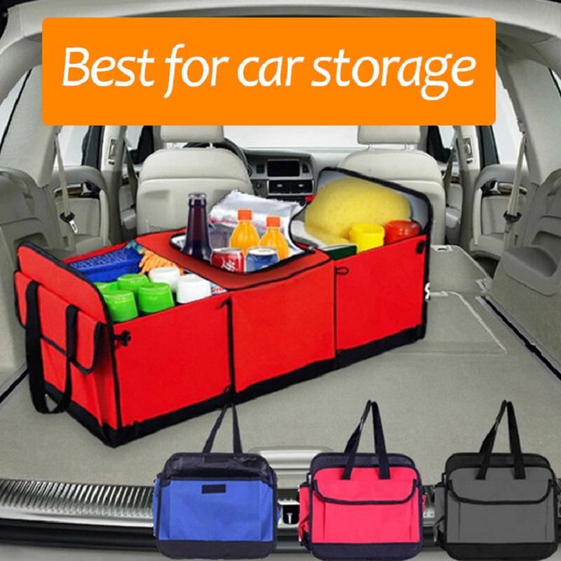 Car Trunk Organizer Storage Box Collapsible Non-Slip Auto Cargo Storage Container Toys Food Storage Bag Car Stowing Tidying