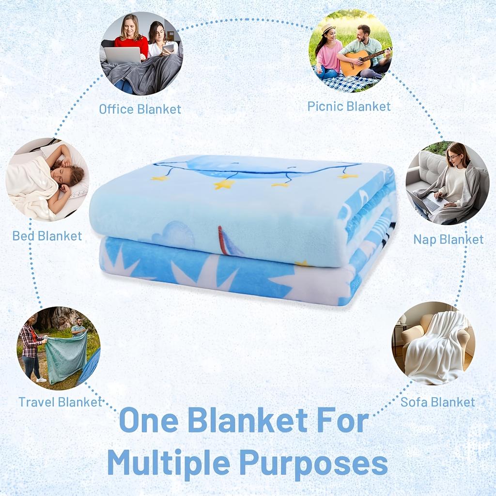 1pc Boys Baptism Gift, Christian Blanket Religious Bible Teach Son Catholic Gift, Soft and Comfortable Flannel Blanket