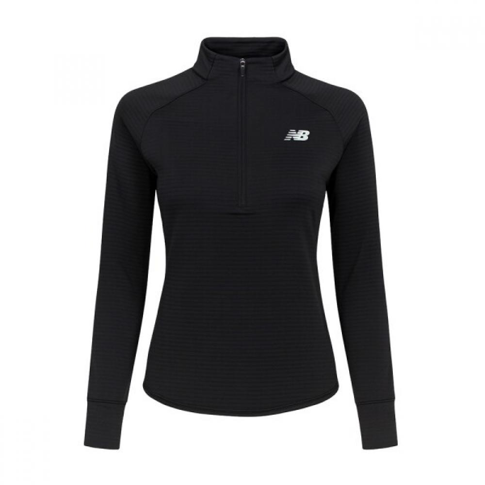 New Balance HiT Grid Training Women S Anorak Running Long Sleeve T wT43200 WT43200BK/95L (measured 95)