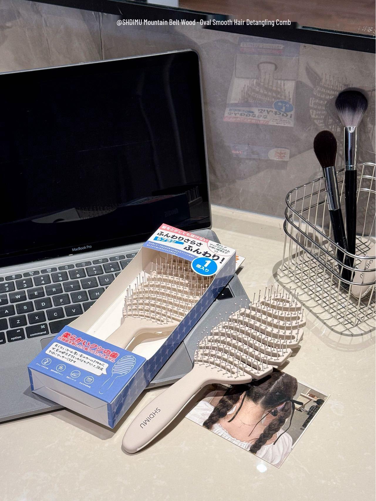 Овальная гладкая полая массажная расческа для волос