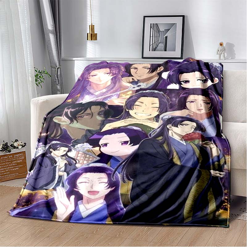 Die Apotheker-Tagebücher Maomao Jinshi Kirschblüten Flanell-Kuscheldecke Weiche Plüschdecke für Sofa Bett Anime Mädchen Heimdekoration Geschenk