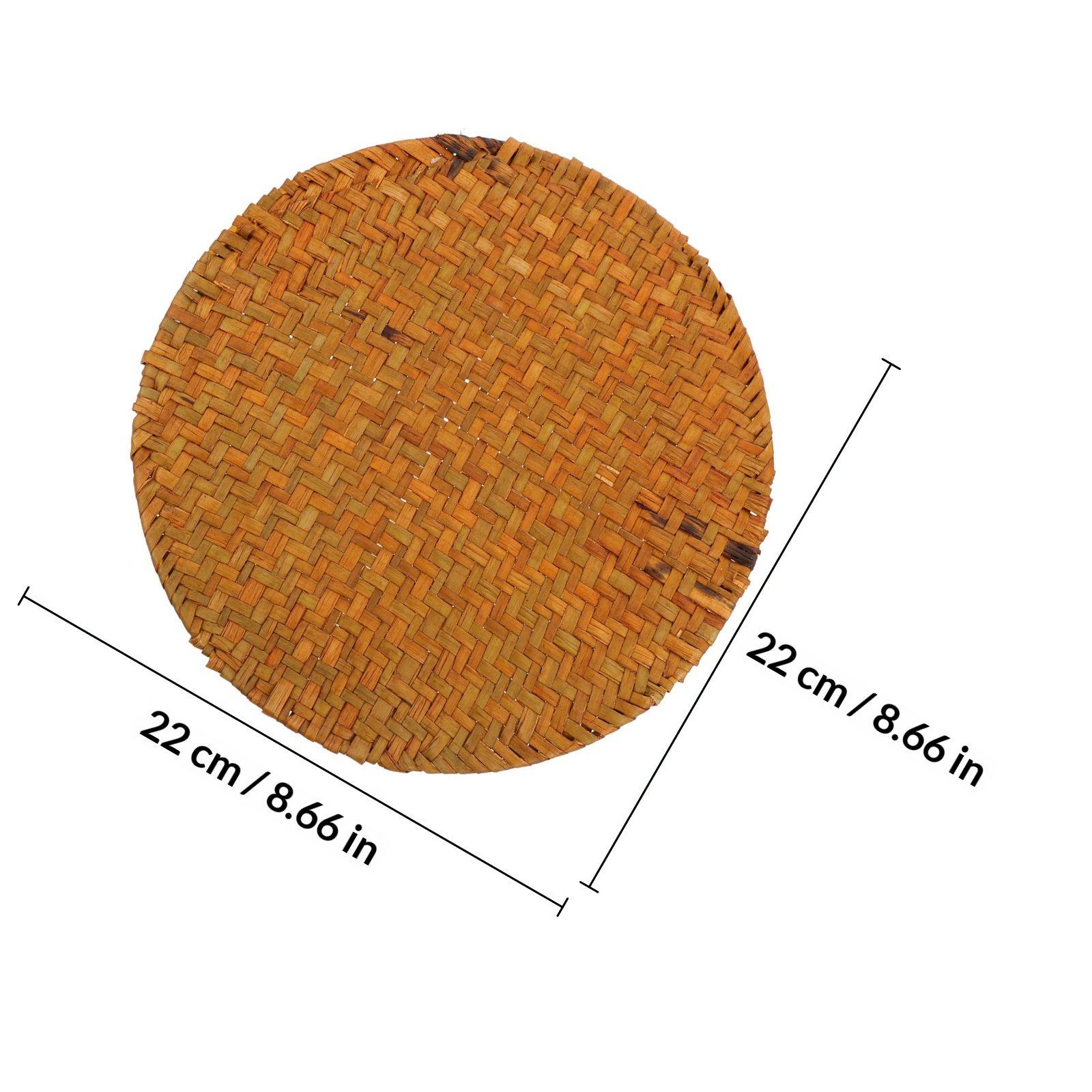 

2Pcs Dining Table Mat Exquisite Hand Woven Placemat for Home Party Restaurant Decorative Dish Protection Placemat