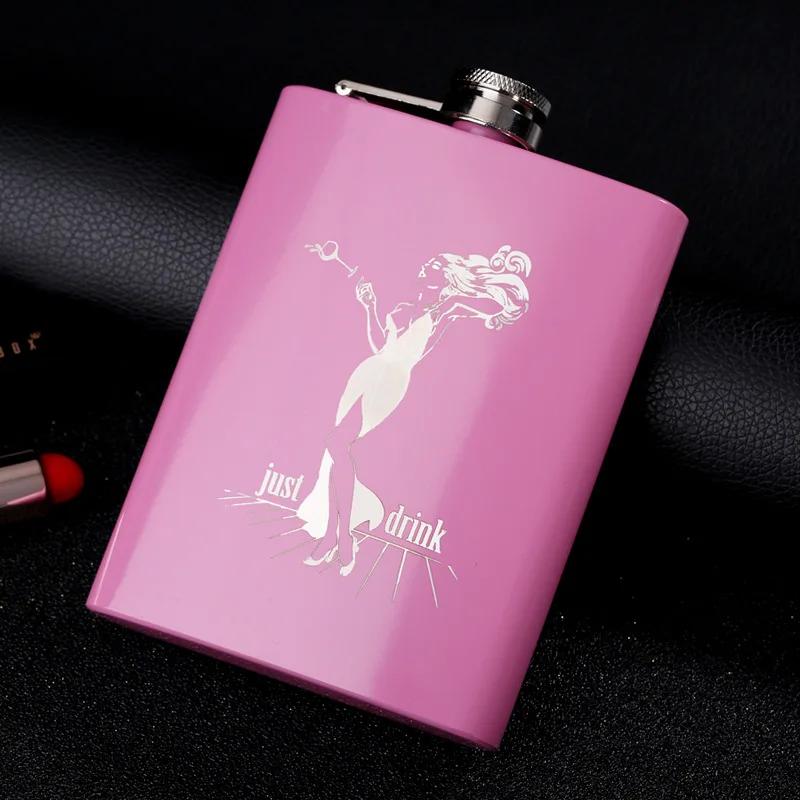 Hip Flask 8 Oz Stainless Steel Flask for Alcohol Pocket Bottle for Whiskey Liquor Wine Alcohol Whiskey Women Friend Gift