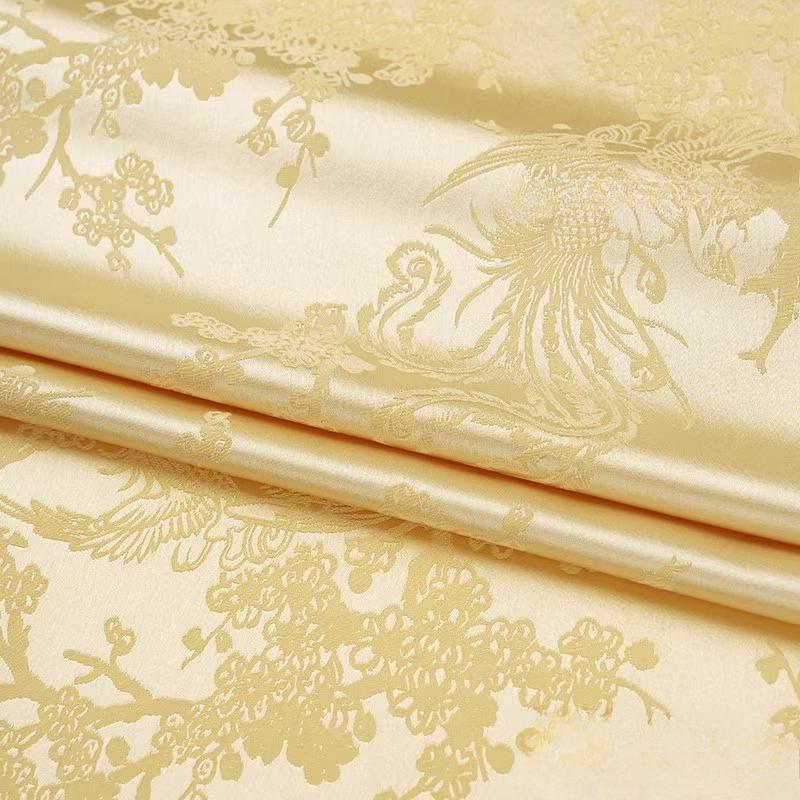 Wide 150cm Acetate Satin Jacquard Fabric Chinese Style Glossy Silk Jacquard Cloth For DIY Sewing Dress Shirt Apparel Cheongsam