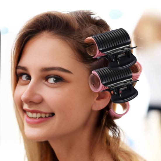 

10Pcs Hot Roller Clips Portable Reusable Hair Curler Claw Clip Women Girls Home Salon Hair Section Styling Securing Clamp рожевий