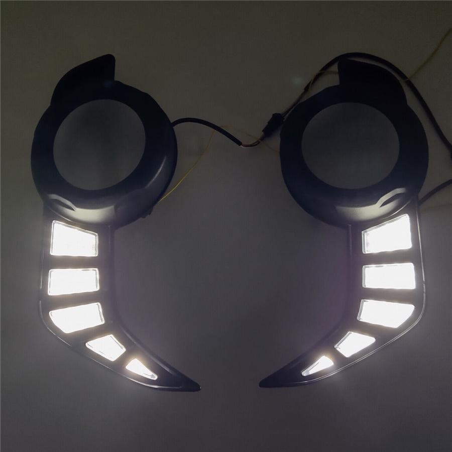 2x LED Daytime Running Light Fog Turn Signal Lamp Cable For Toyota 4Runner 14-22