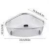 Sink Draining Basket Stainless Steel Fine Mesh Triangular Kitchen Sink Corner Strainer Basket for