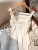 French Irregular Spaghetti Strap Slim-Fit Tank Top - Sexy Cross-Border Southeast Asia, Euro & American Style