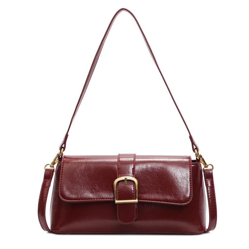 Fashion texture solid color small square bag new popular simple shoulder messenger bag underarm commuter bag