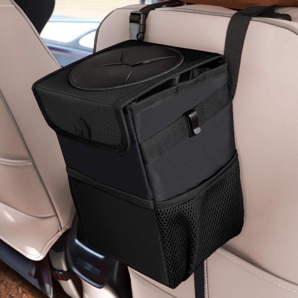 Auto Organizer Hanging Automotive Garbage Bin Storage Pockets Car Trash Bag Car Interior Supplies