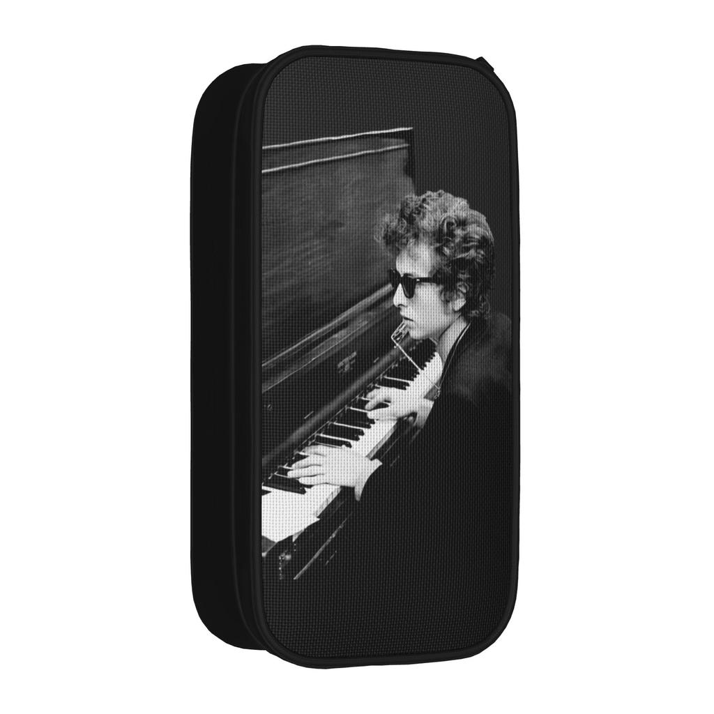 Bob Dylan Singer Pen Box Double Layer Large Capacity For School Pencil Bag Gift