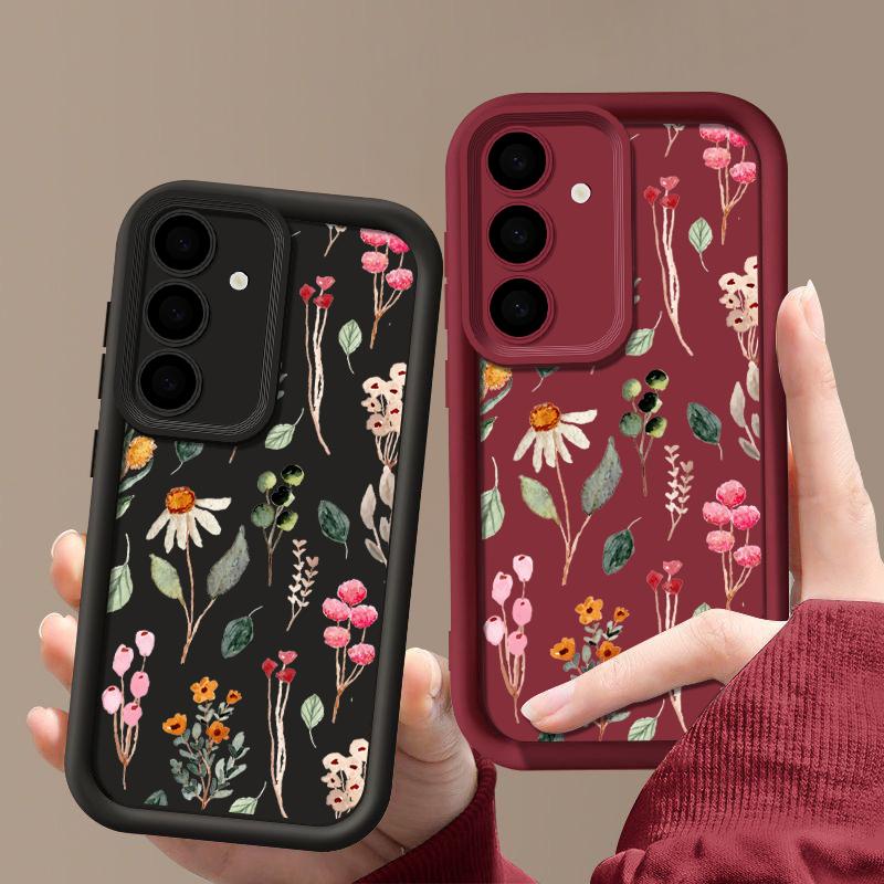 Colored Plants Case For Samsung Galaxy S25 Edge S24 S23 Ultra Plus S24 S21 FE A56 A53 A54 A16 A35 A15 A55 5G Soft Phone Cover