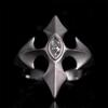 Gothic Crosses Inlaid Adjustable Band Allergy Proof Metal Ring Unisex Accessory For Concerts Night Event