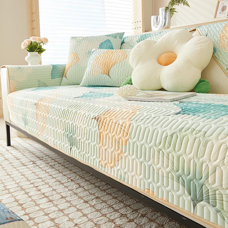 Summer Sofa Cushion Latex Summer Cool Breathable Summer Mat Non-Slip Living Room Sofa Cover Cloth Backrest Towel
