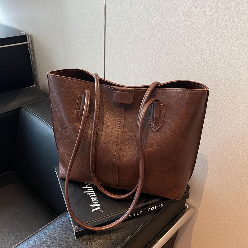 

Винтажная модная сумка-тоут женская новая для работы, большая вместительная на плечо, повседневная сумка под мышку