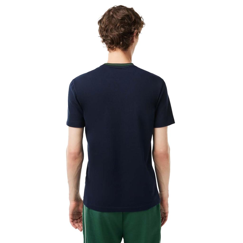 Lacoste Men's Stripe Pique Stretch T-Shirt