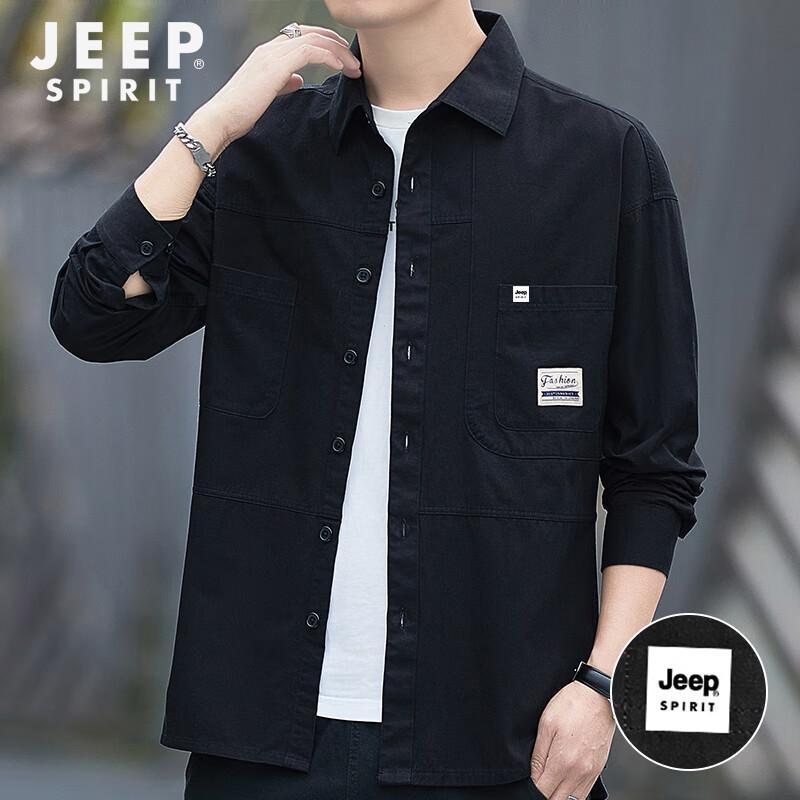 JEEP SPIRIT Men s Long-Sleeved Cotton Shirt Jacket 2XL