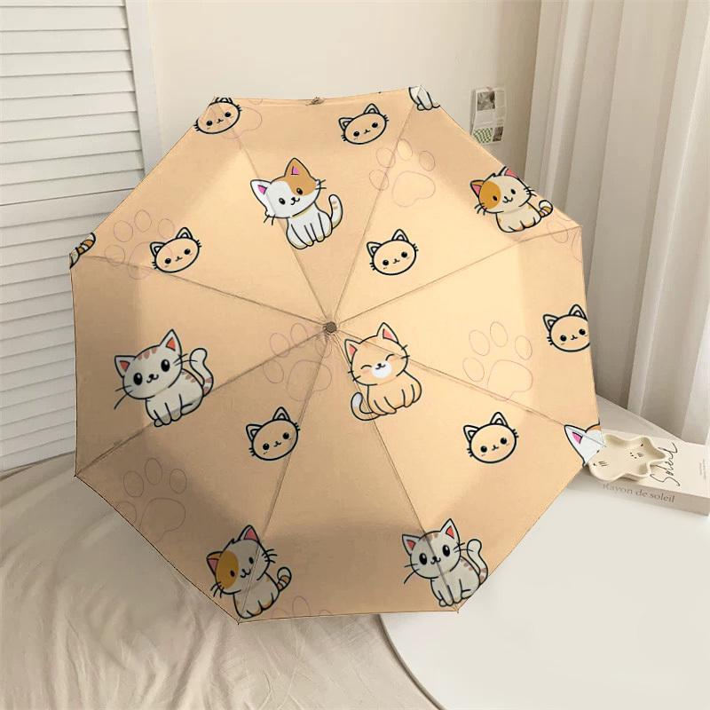 1PC cat paw Umbrella-8-Rib Reinforced Portable Folding Travel Suitable for All Seasons Outdoor Daily Use Is an Ideal Choice -F339