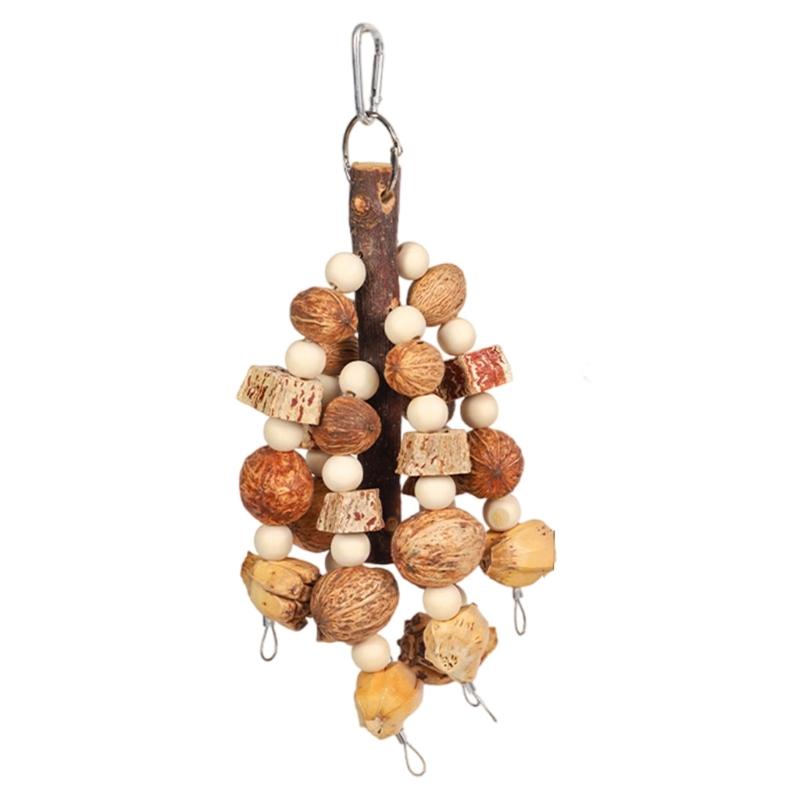 Pet Bird Chew Toy Natural Corncob Wood Beads for Cockatiel Conure Cockatoos Teeth Grinding Perfect for Cage Bird