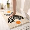 Modern Abstract Art Microfiber Bath Mat Flocking Bathroom Rug Decorative Carpet Non-slip Absorbent Shower Door Mat Foot Pad