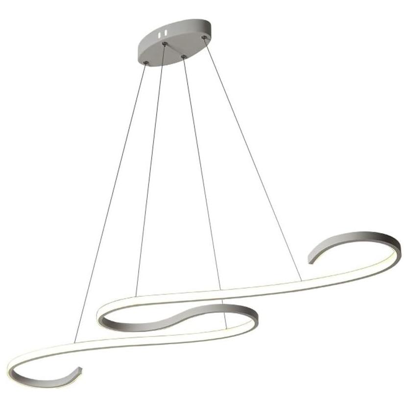 

Светодиодная подвесная лампа Toollight 46w для обеденного стола с дистанционным управлением, белый акриловый дизайн с музыкальными символами Infinitely dimmable with RC белый