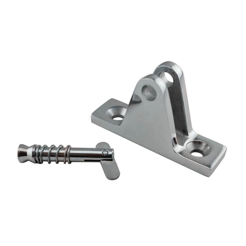 Gerade Deckscharnierhalterung aus Edelstahl mit Schnellverschlussstift. Einfache Installation, geeignet für Bimini-Top oder Vordach