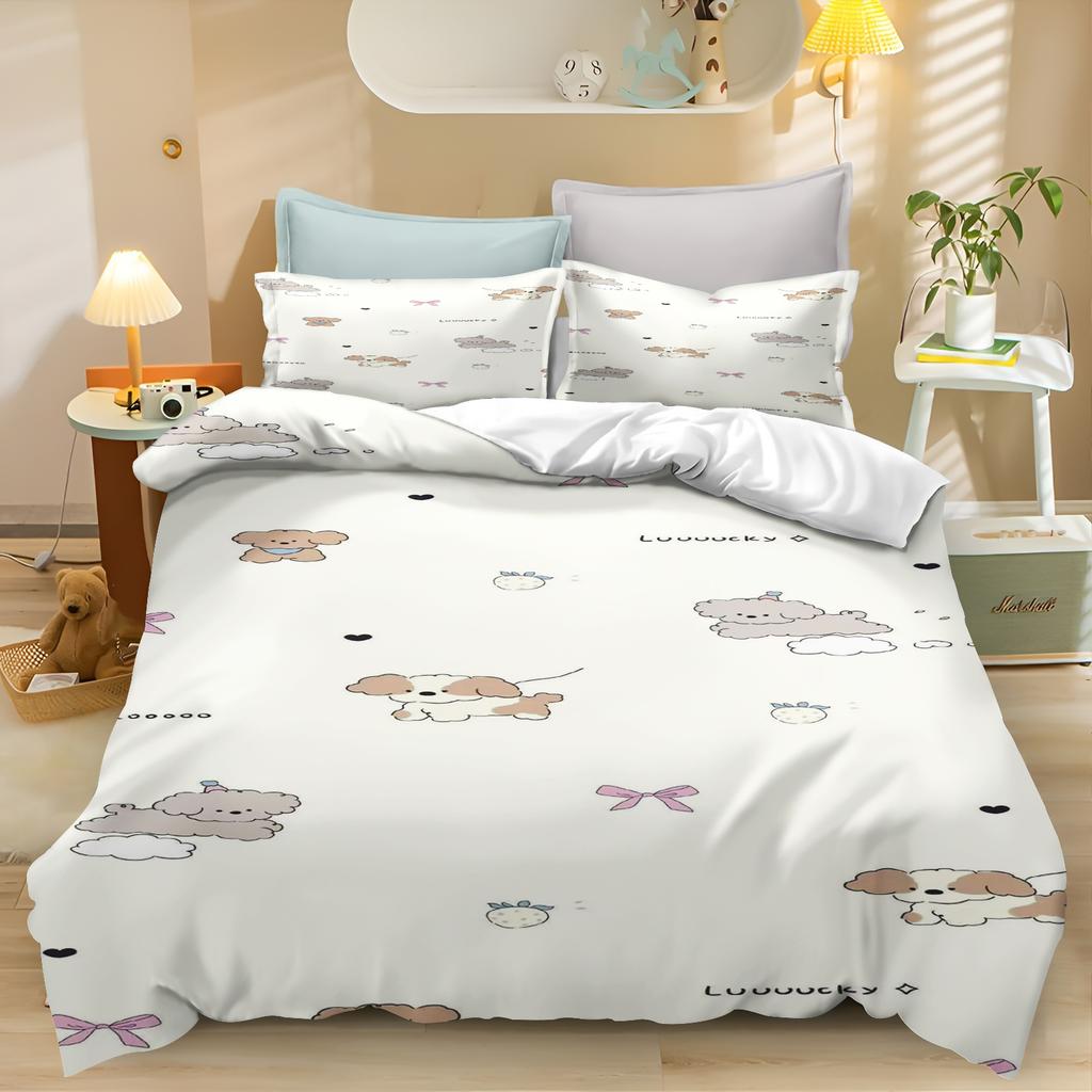 Tier Anime Bettbezug Bettwäsche Kissenbezug Bedruckt Allgemein Kinder Und Erwachsene Set Queen Size Reaktivdruck Steppdecke