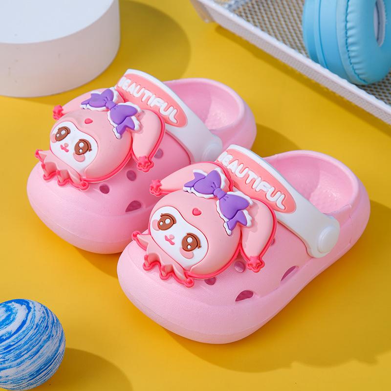 

Soft-soled children s clogs for summer, girls indoor and outdoor non-slip breathable sandals, boys bathroom slip-on shoes with a comfortable feel 21/22【Inner Length13cm